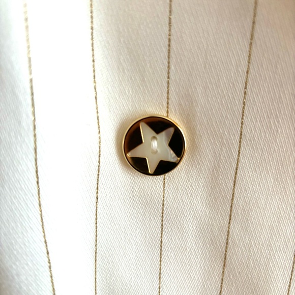 Escada white gold pinstripes jacket - Picture 4 of 4